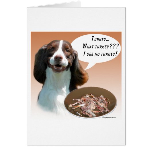 English Springer Spaniel Turkey Cards (Front)