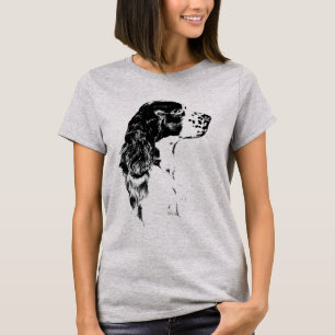 English Springer Spaniel Vintage Dog Art T-Shirt