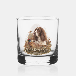 English Springer Spaniel Whiskey Glass