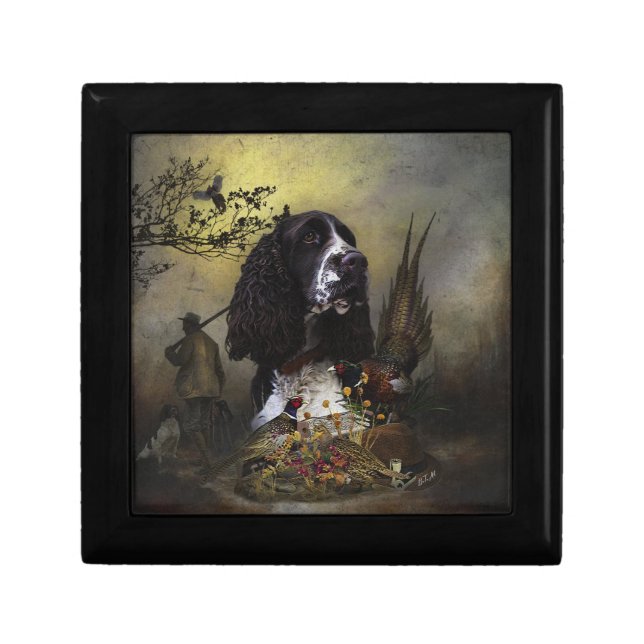 English Springer Spaniel with pheasant    Gift Box (Front)