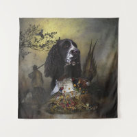 English Springer Spaniel with pheasant