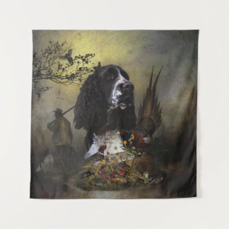 English Springer Spaniel with pheasant  Tapestry