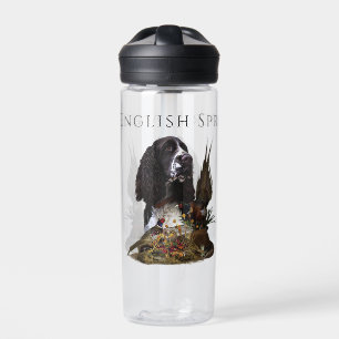 English Springer Spaniel with pheasant    Water Bottle