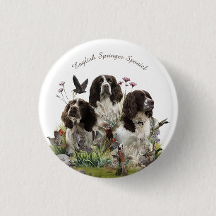 English Springer Spaniels ,Art Button