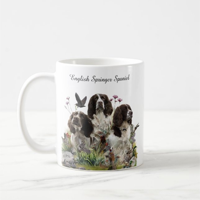 English Springer Spaniels ,Art Coffee Mug (Left)