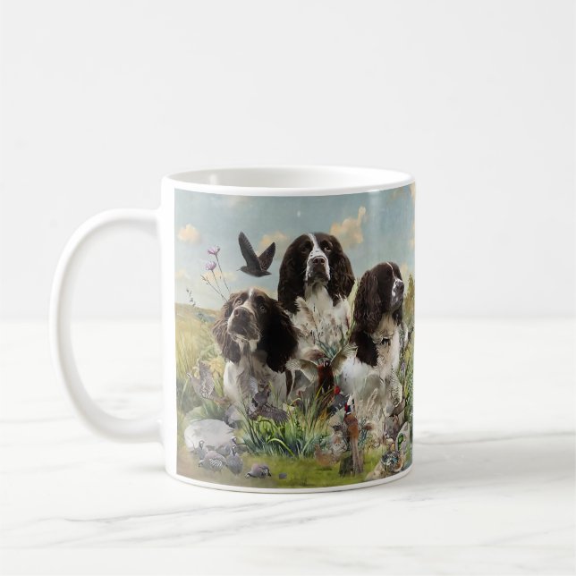 English Springer Spaniels ,Art Coffee Mug (Left)