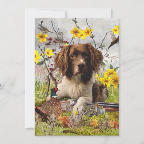 English Springer Spaniels Art Invitation