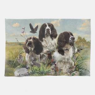 English Springer Spaniels ,Art Kitchen Towel