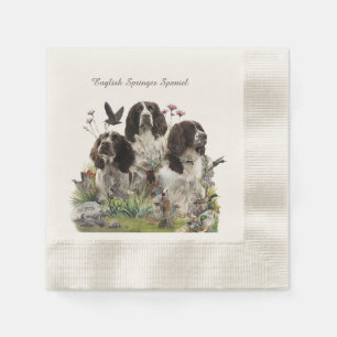 English Springer Spaniels ,Art Napkins