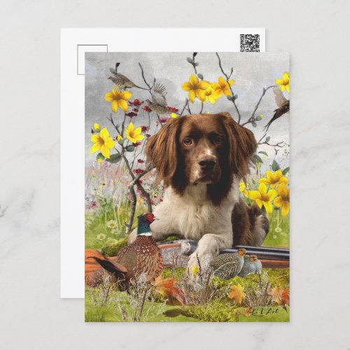English Springer Spaniels Art Postcard