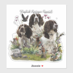 English Springer Spaniels ,Art Sticker