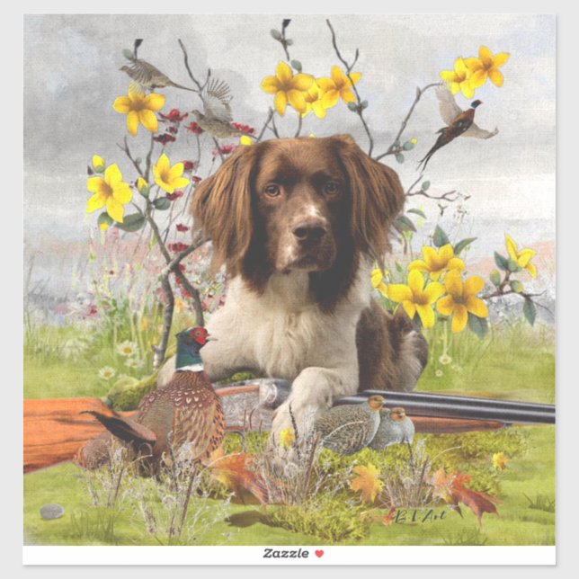 English Springer Spaniels ,Art Sticker (Sheet)