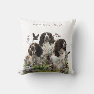 English Springer Spaniels ,Art Throw Pillow