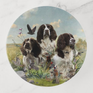 English Springer Spaniels ,Art Trinket Tray