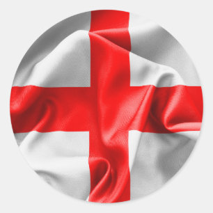 English St Georges Cross Flag Classic Round Sticker