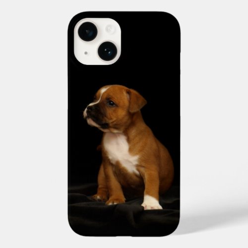 English Staffordshire Puppy Cute Baby Dog Case_Mate iPhone 14 Case