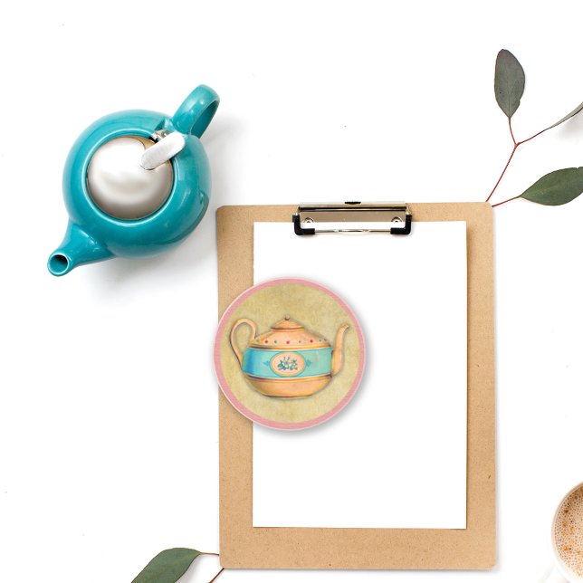 English Tea Kettle Sandstone Coaster (Creator Uploaded)