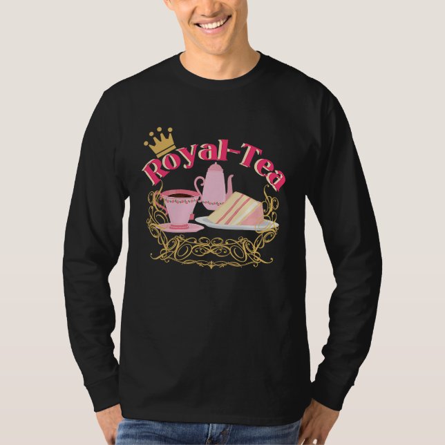 English Tea Party Royalty Pun Tea T-Shirt (Front)