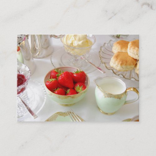 English Tea Rooms Customizable Business card