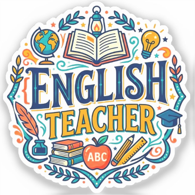 English Teacher Appreciation Sticker (Front)