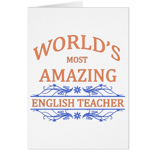 English Teacher Cards (Front)