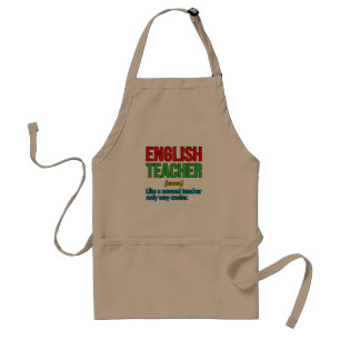 English Teacher Definition Language Grammar Adult Apron