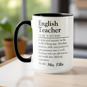 English Teacher Definition - Teacher Appreciation Mug
