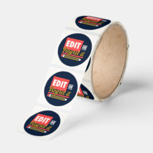 English Teacher Edit or Regret It Classic Round Sticker