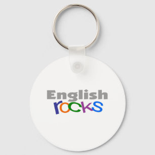 English Teacher "English Rocks" Gifts Keychain