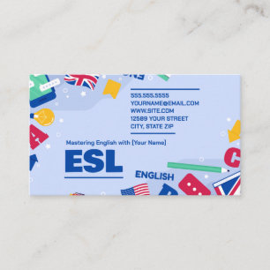 English Teacher ESL Calling Card