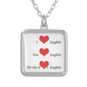 English Teacher Gift Necklace EFL TESOL Grammar