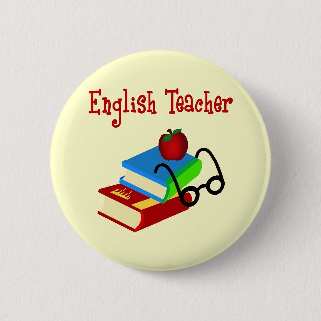 English Teacher Gifts Button (Front)