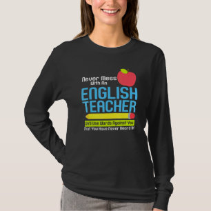 English Teacher Humor Reading Books Vocabulary Gra T-Shirt