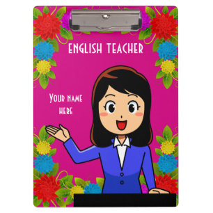 English Teacher Personalized Clipboard