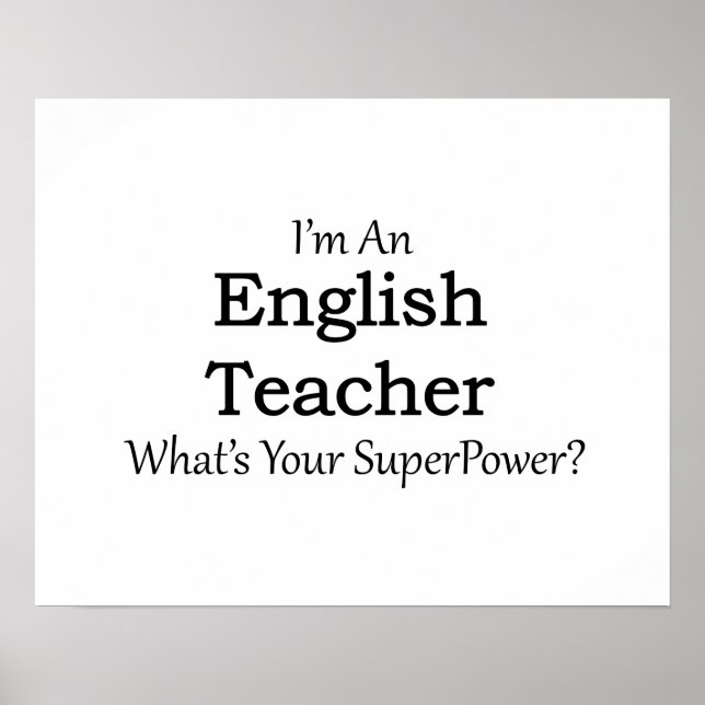 English Teacher Poster (Front)