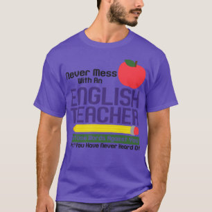 English Teacher Reading Books Vocabulary Grammar  T-Shirt