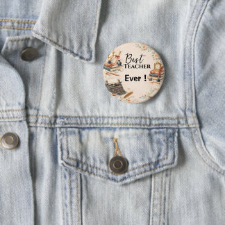 English Teacher Thank You Gift End of School Year Button