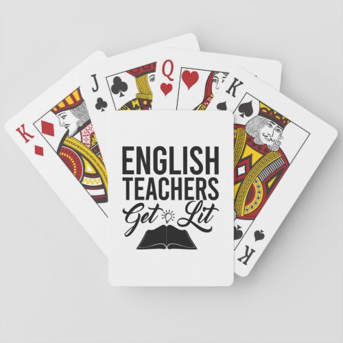 English Teachers Get Lit Poker Cards