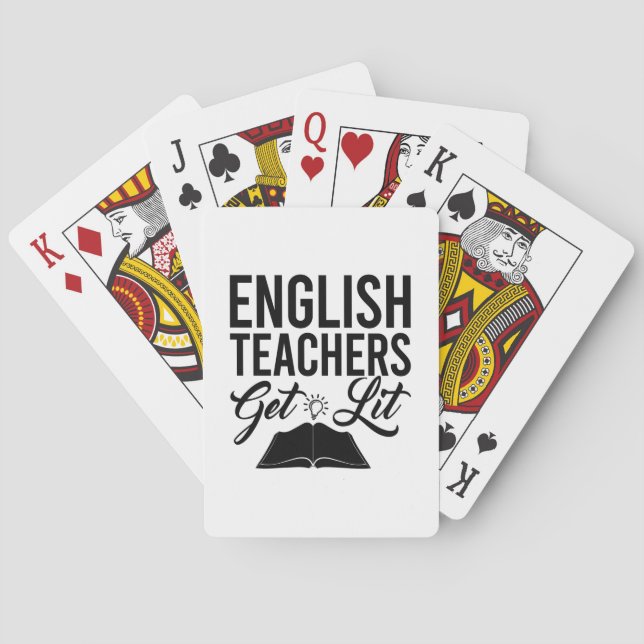 English Teachers Get Lit Poker Cards (Back)