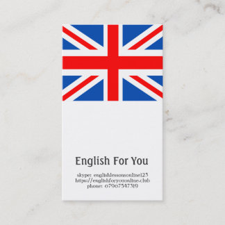 English teaching customizable business card