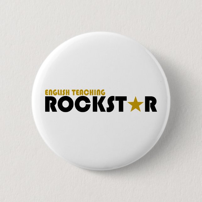 English Teaching Rockstar Button (Front)