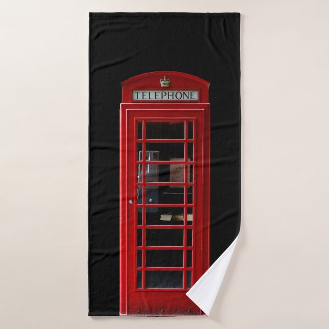English Telephone Box Bath Towel Set (Bath Towel)