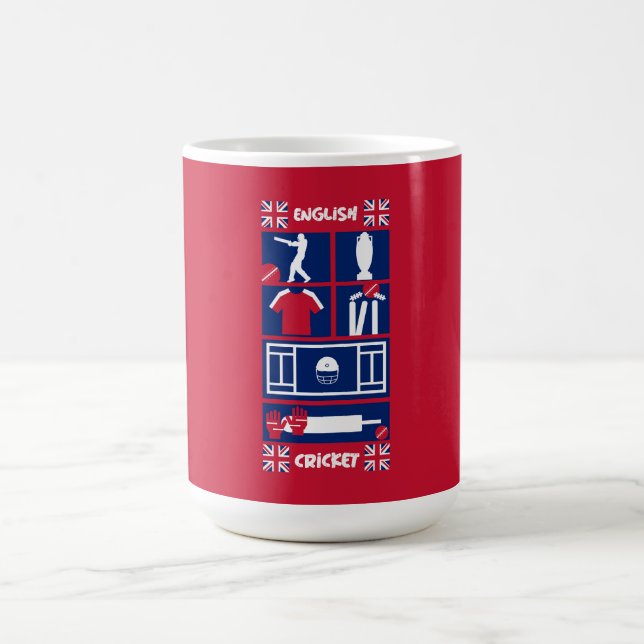 English Test Cricket   Latte Mug (Center)