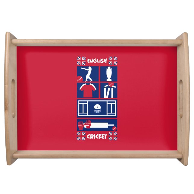 English Test Cricket   Serving Tray (Front)