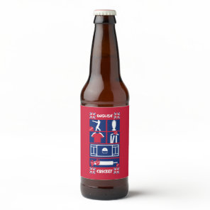 English Test Cricket The Ashes  Beer Bottle Label