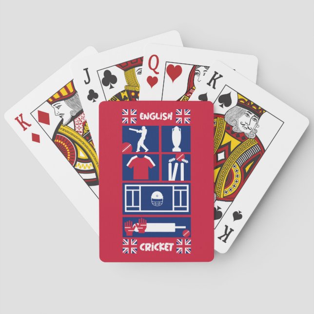 English Test Cricket The Ashes  Poker Cards (Back)