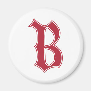 English text Gothic Monogram letter B Magnet