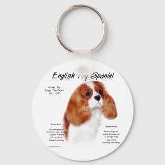 English Toy Spaniel (blenheim) History Design Keychain