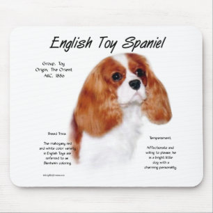 English Toy Spaniel (blenheim) History Design Mouse Pad