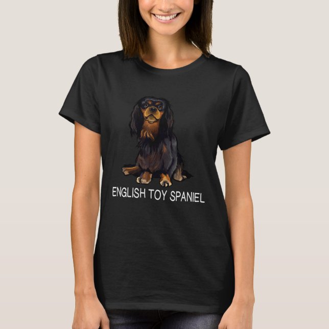 English Toy Spaniel Crazy Dog T-Shirt (Front)